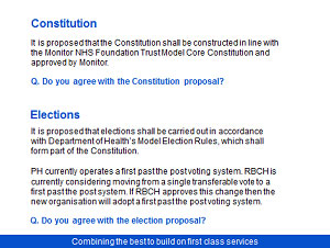 Proposed merger Poole Bournemouth and Christchurch Hospital Trusts Consultation - Slide 13