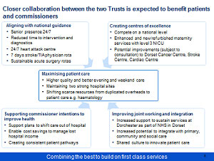 Proposed merger Poole Bournemouth and Christchurch Hospital Trusts Consultation - Slide 4