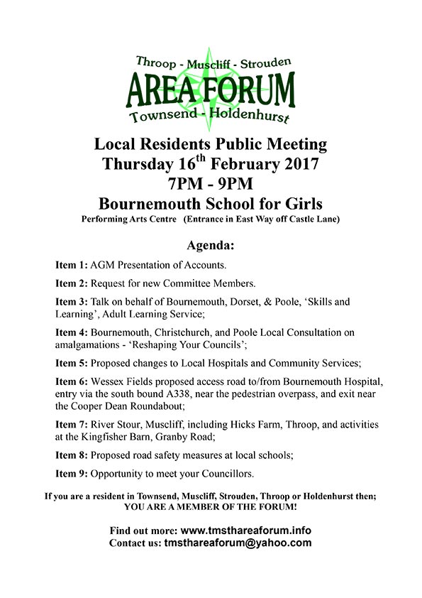 TMSTH Area Forum Agenda February 2017