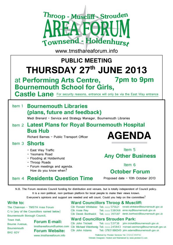 TMSTH Area Forum Agenda June 2013 - Side 1