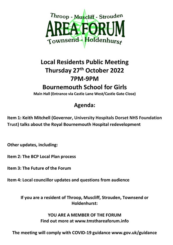 TMSTH Area Forum Agenda 27th October 2022