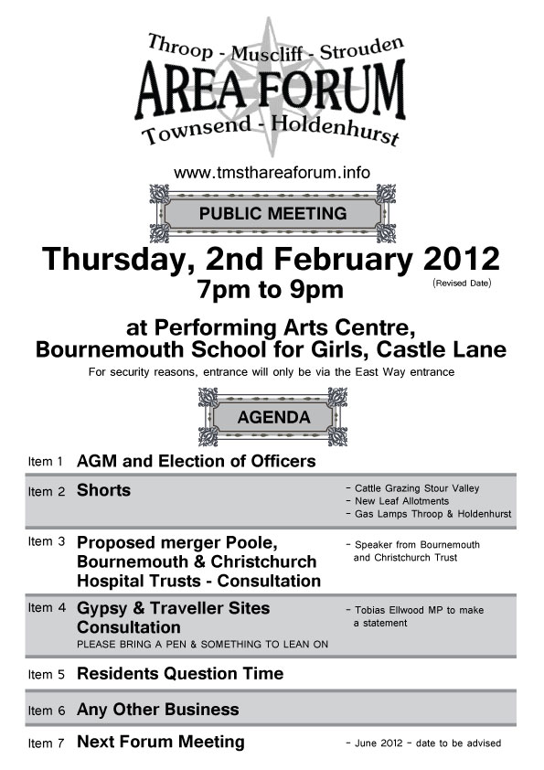 TMSTH Area Forum Agenda February 2012 - Side 1