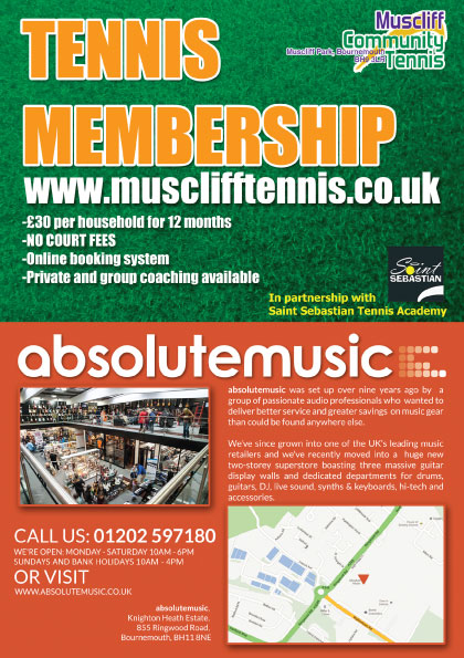 Muscliff Music Festival 2014 Leaflet Back - Bournemouth