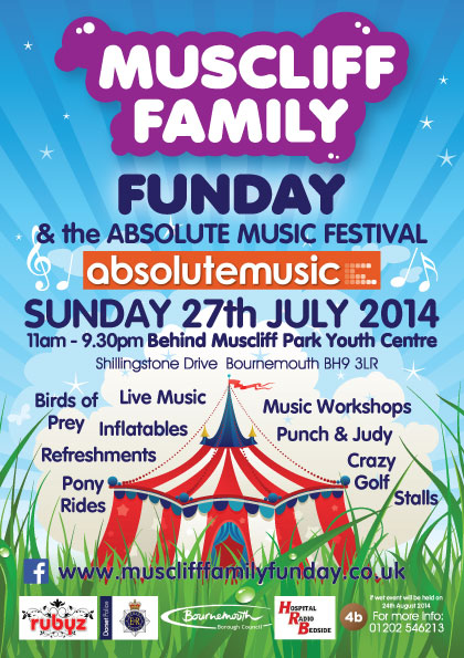 Muscliff Family Funday 2014 Leaflet Front - Bournemouth