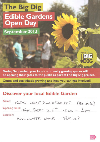 The Big Dig Edible Gardens Open Day September 2013